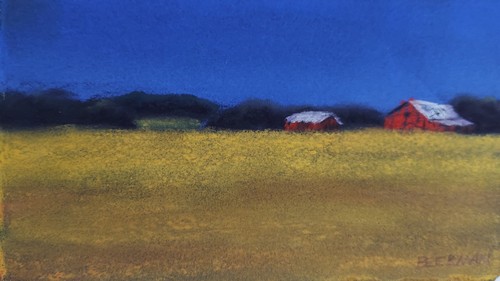 A Deep Blue Sky II 3.25x6 $450 at Hunter Wolff Gallery